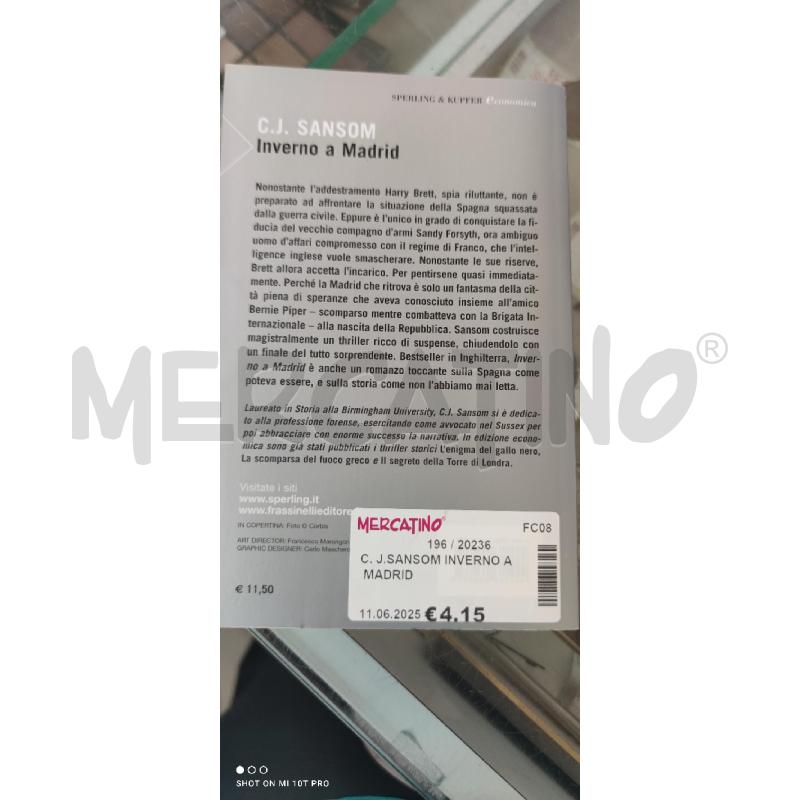 C. J.SANSOM INVERNO A MADRID  | Mercatino dell'Usato Forlimpopoli 2