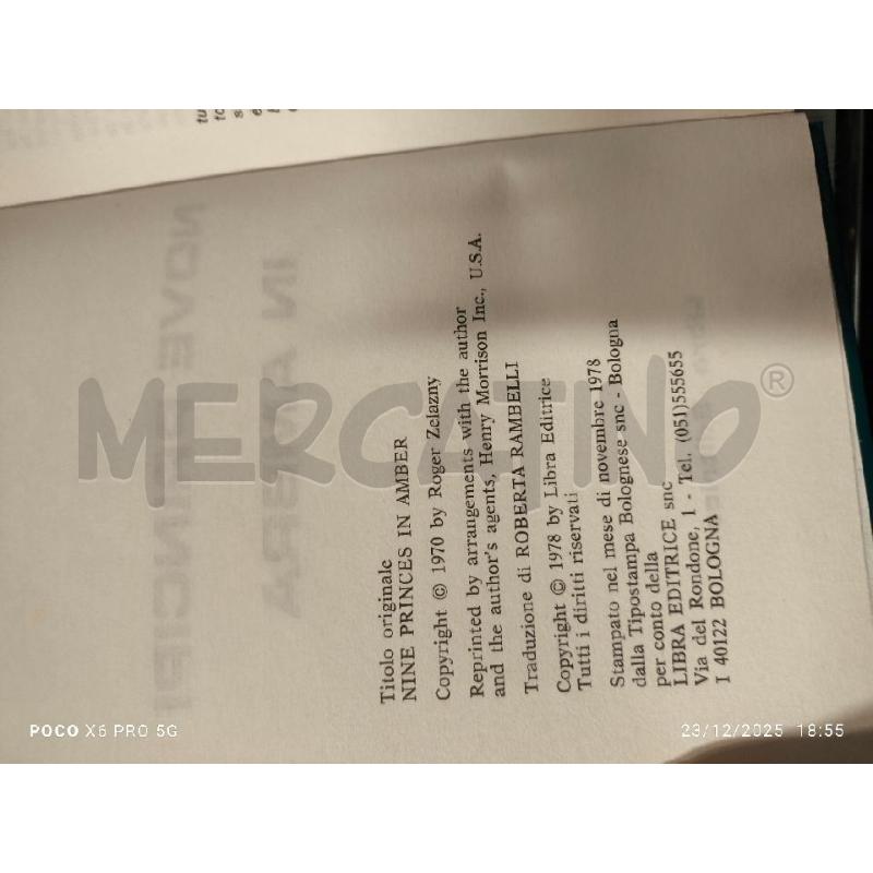 ROGER ZEIAZNY NOVE PRINCIPI IN AMBRA 1970 | Mercatino dell'Usato Forlimpopoli 2