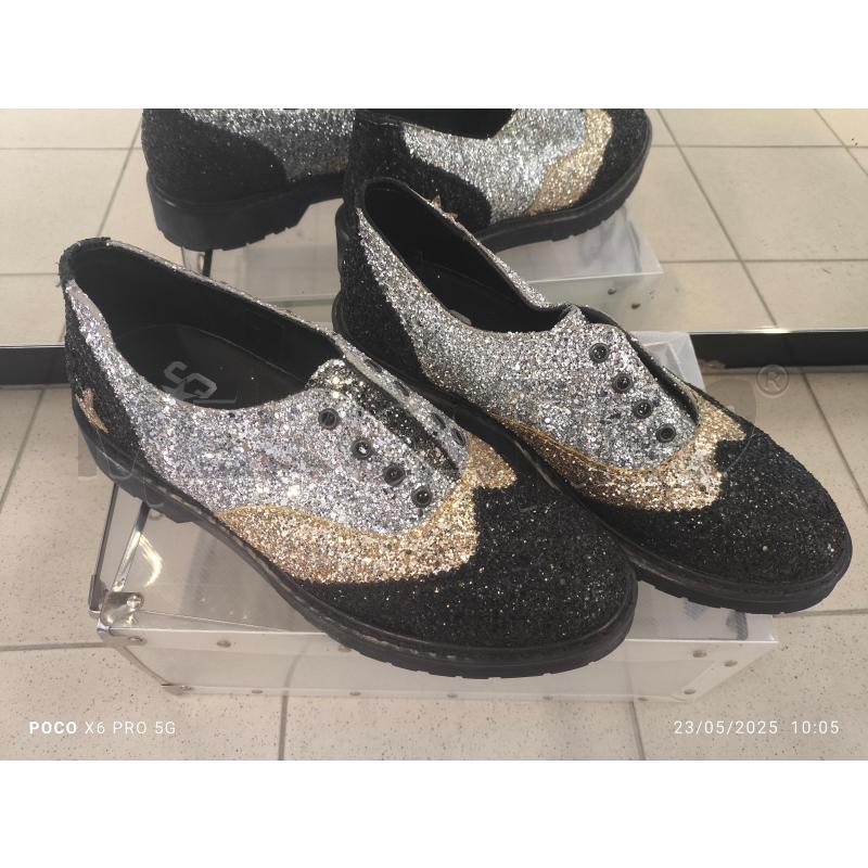 SCARPE DONNA SS25 TG 40 DORATO NERO  | Mercatino dell'Usato Forlimpopoli 1