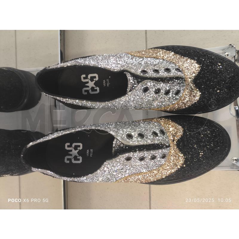 SCARPE DONNA SS25 TG 40 DORATO NERO  | Mercatino dell'Usato Forlimpopoli 4