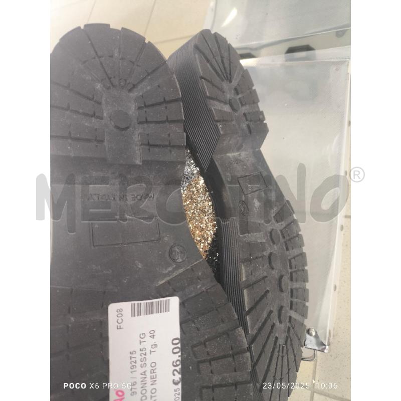 SCARPE DONNA SS25 TG 40 DORATO NERO  | Mercatino dell'Usato Forlimpopoli 5