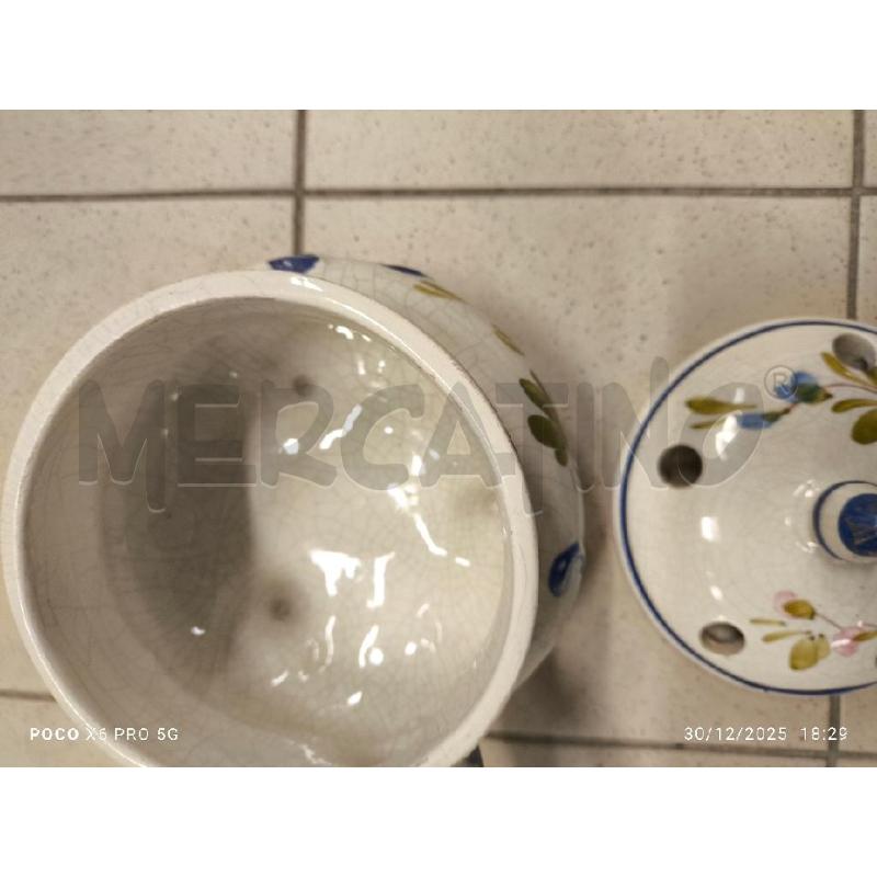 VASO COPERCHIO FORI FIORI BLU ANTICATO | Mercatino dell'Usato Forlimpopoli 3