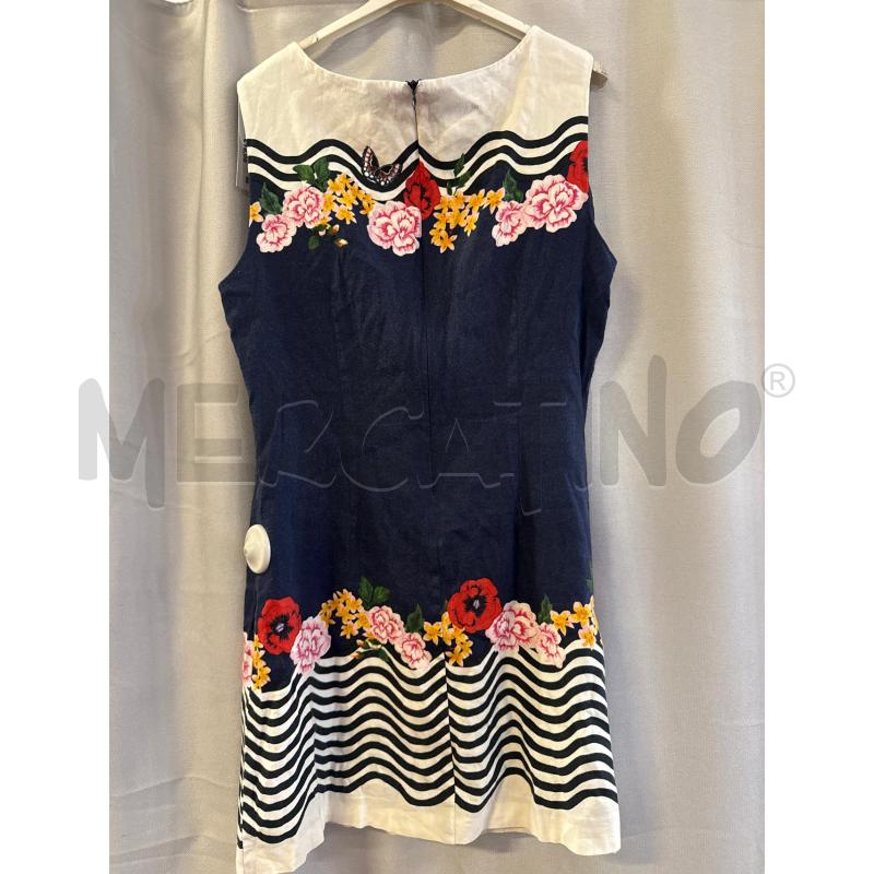 ABITO DONNA DESIGUAL CANOTTA BLU FIORI TG.40 | Mercatino dell'Usato Vinci - fraz. sovigliana 2