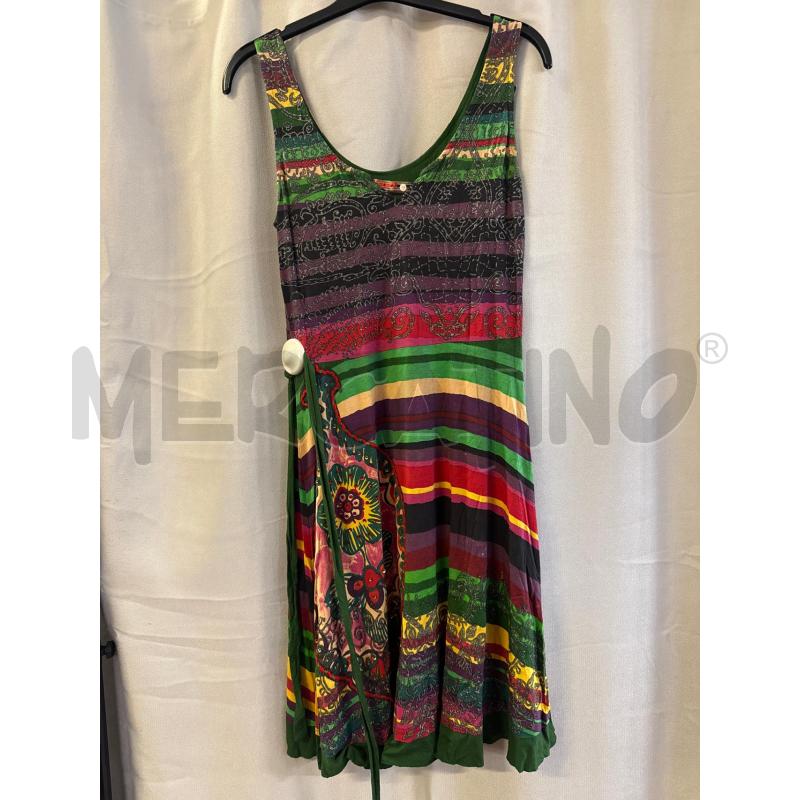 ABITO DONNA DESIGUAL CANOTTA FANTASIA VERDE TG.M | Mercatino dell'Usato Vinci - fraz. sovigliana 1