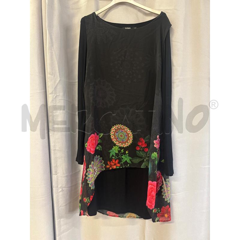 ABITO DONNA DESIGUAL NERO TG.40 FIORI FONDO | Mercatino dell'Usato Vinci - fraz. sovigliana 1