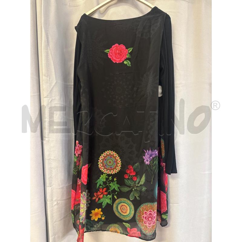 ABITO DONNA DESIGUAL NERO TG.40 FIORI FONDO | Mercatino dell'Usato Vinci - fraz. sovigliana 2