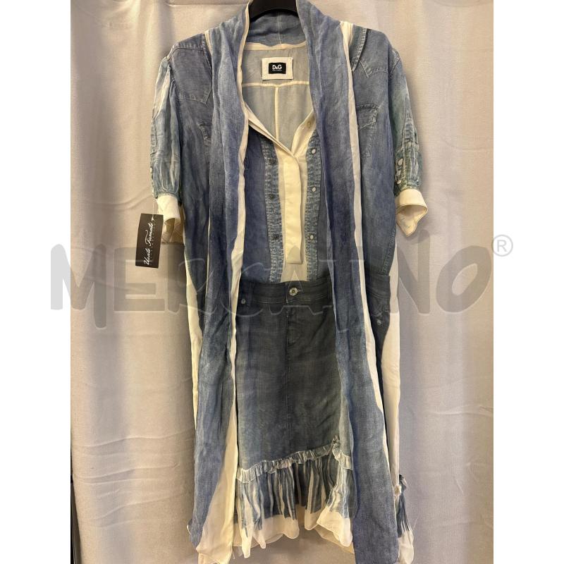 ABITO DONNA D&G AZZURRO PANNA TG.44 | Mercatino dell'Usato Vinci - fraz. sovigliana 1