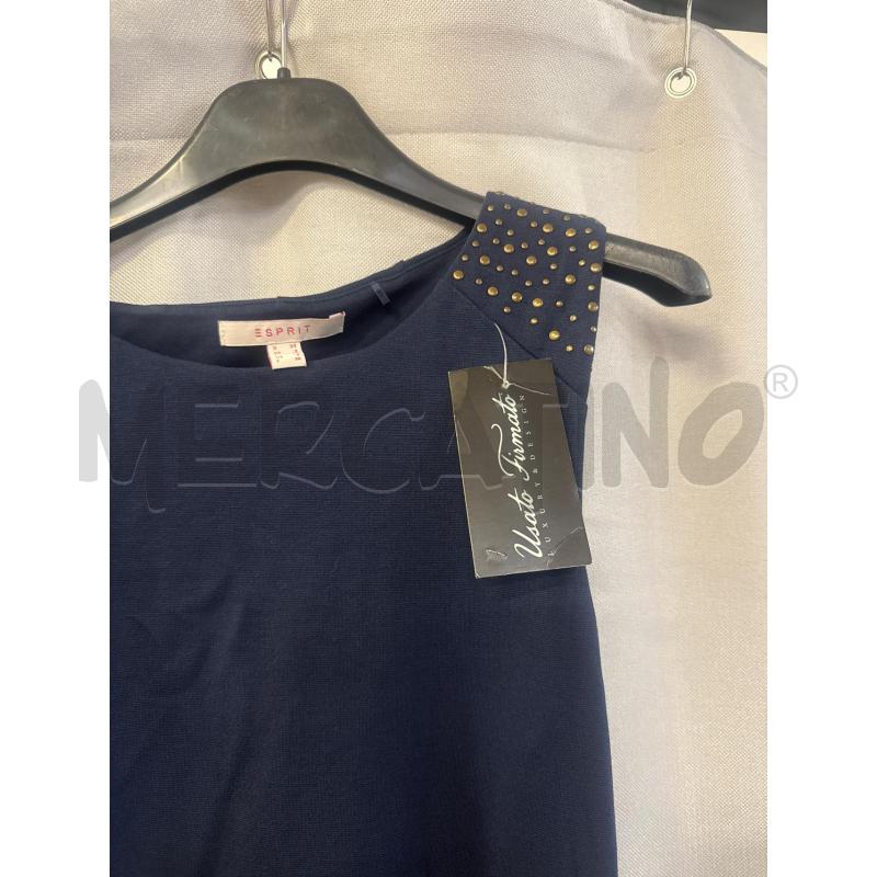 ABITO DONNA ESPRIT CANOTTA BLU SPALLE BORCHIE TG.38 | Mercatino dell'Usato Vinci - fraz. sovigliana 2