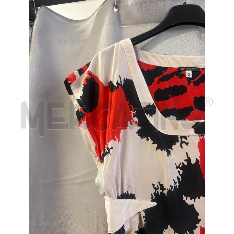 ABITO DONNA GF FERRE TG.32/46 FANTASIA ROSSA NERA PANNA | Mercatino dell'Usato Vinci - fraz. sovigliana 2