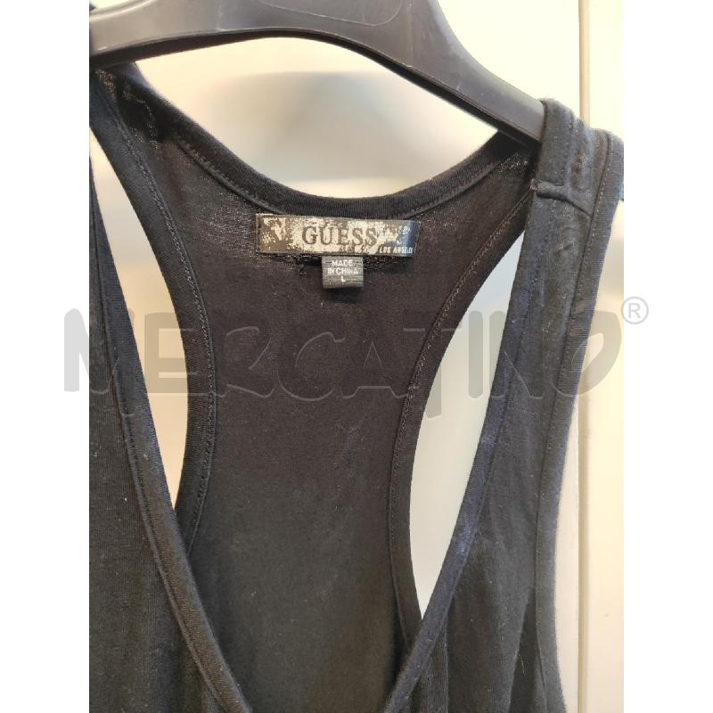ABITO DONNA GUESS CANOTTA NERO GONNA SCRITTE TG.L | Mercatino dell'Usato Vinci - fraz. sovigliana 2