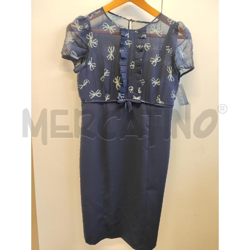 ABITO DONNA LUISA SPAGNOLI BLU FIOCCHI TG.44 | Mercatino dell'Usato Vinci - fraz. sovigliana 1