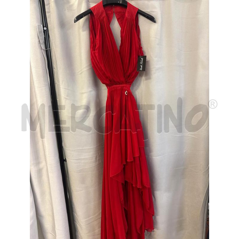 ABITO DONNA MANGANO ROSSO TG.42 SCOLLO DIETRO | Mercatino dell'Usato Vinci - fraz. sovigliana 1
