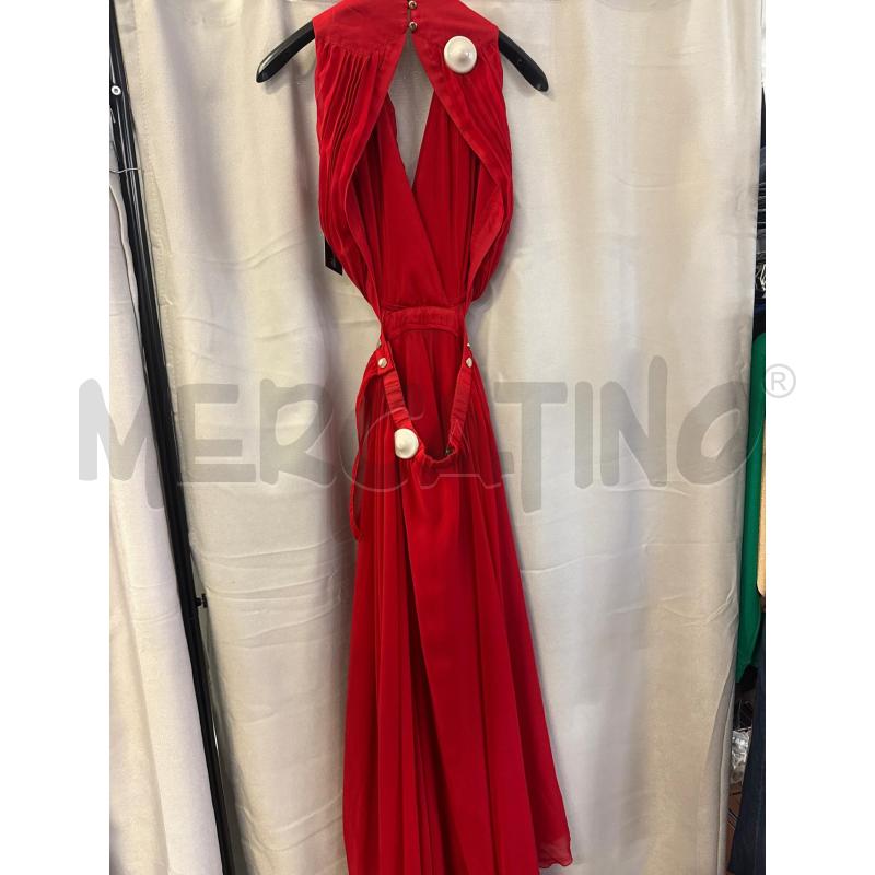 ABITO DONNA MANGANO ROSSO TG.42 SCOLLO DIETRO | Mercatino dell'Usato Vinci - fraz. sovigliana 3