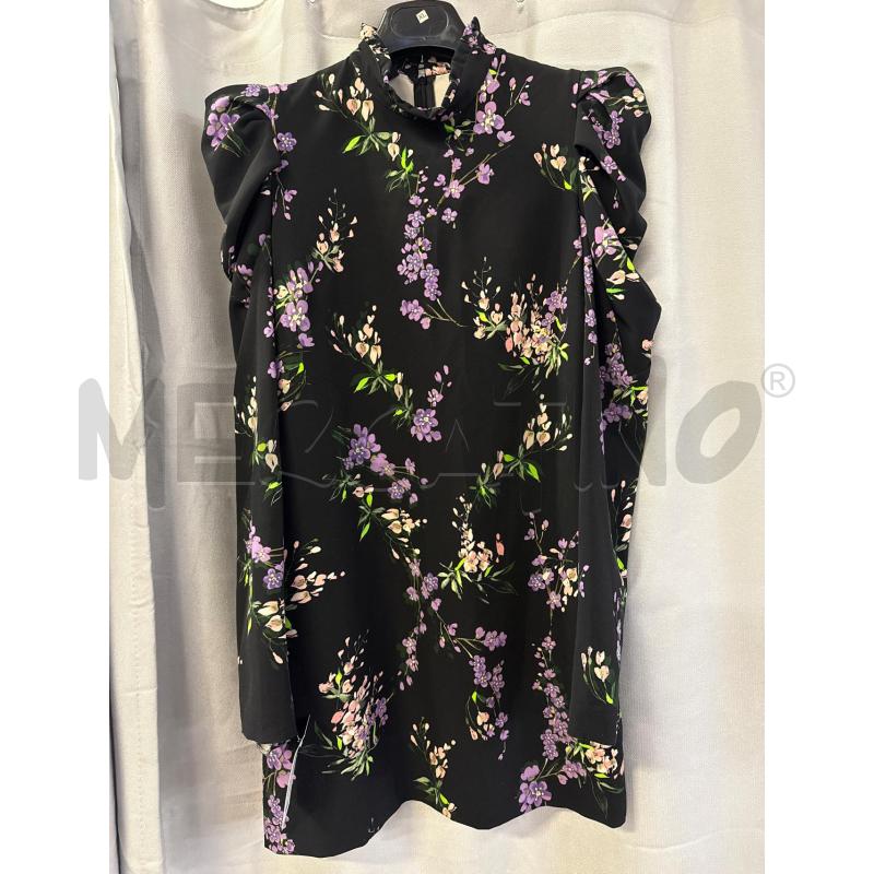 ABITO DONNA PINKO NERO FIORI ROSA LILLA TG.40 | Mercatino dell'Usato Vinci - fraz. sovigliana 1