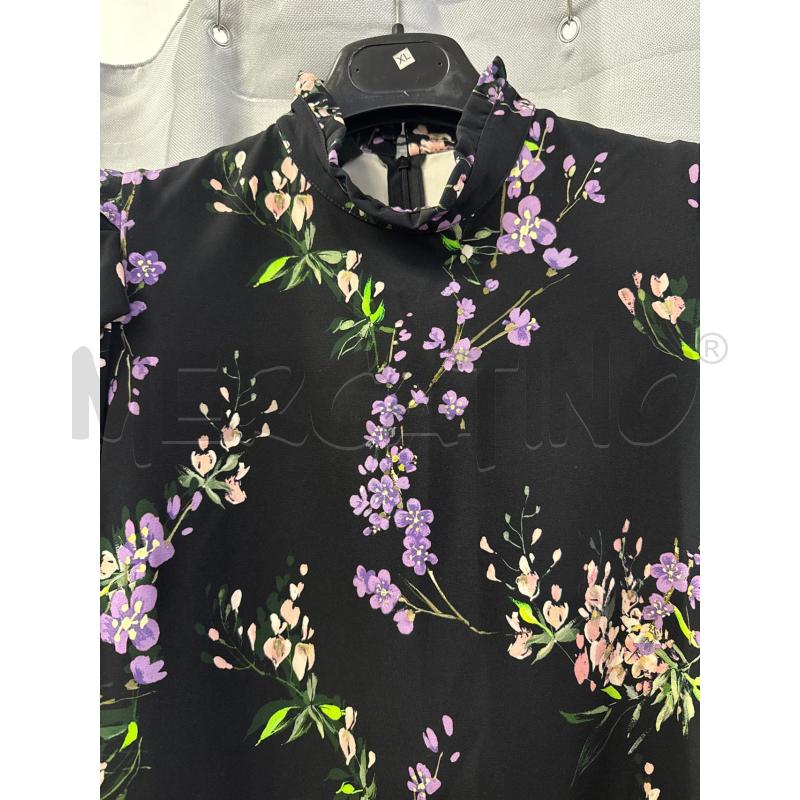 ABITO DONNA PINKO NERO FIORI ROSA LILLA TG.40 | Mercatino dell'Usato Vinci - fraz. sovigliana 2