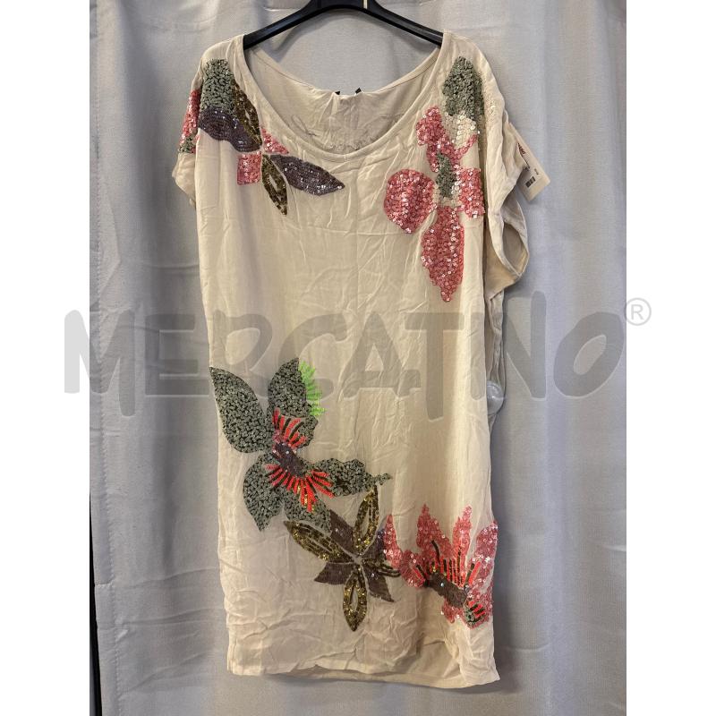 ABITO DONNA TWIN SET BEIGE FIORI PAILLETTES NUOVO TG.M | Mercatino dell'Usato Vinci - fraz. sovigliana 1