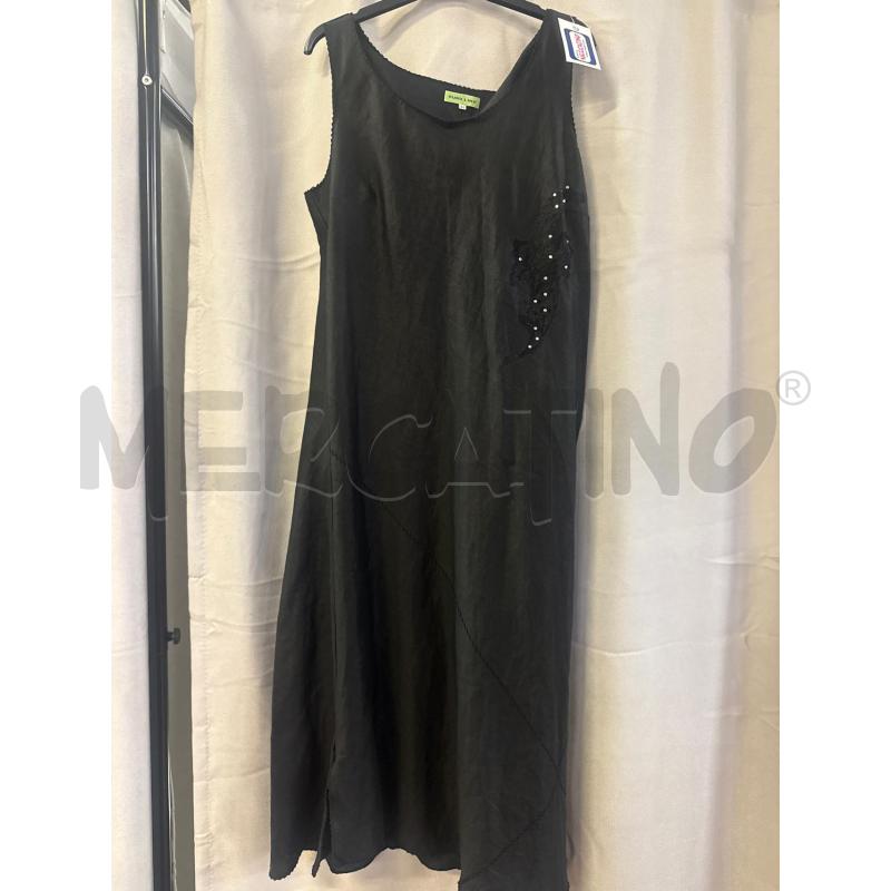 ABITO DONNA # CANOTTA NERO PURO LINO TG.44 | Mercatino dell'Usato Vinci - fraz. sovigliana 1