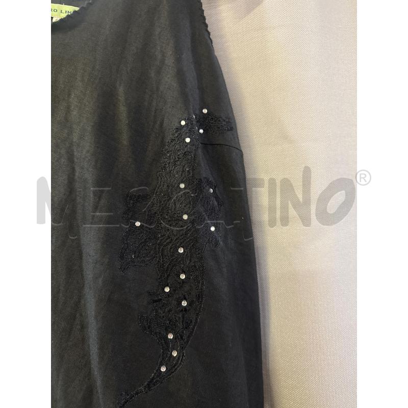 ABITO DONNA # CANOTTA NERO PURO LINO TG.44 | Mercatino dell'Usato Vinci - fraz. sovigliana 2