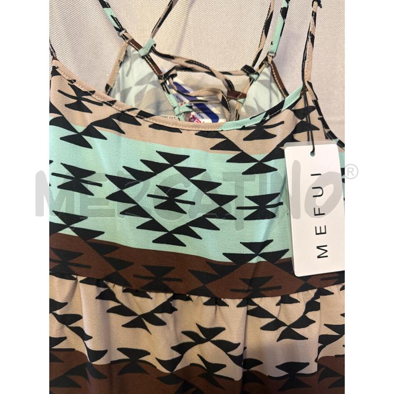 ABITO DONNA # MEFUI LACCINI FANTASIA VERDE BEIGE TG.M NUOVO | Mercatino dell'Usato Vinci - fraz. sovigliana 2