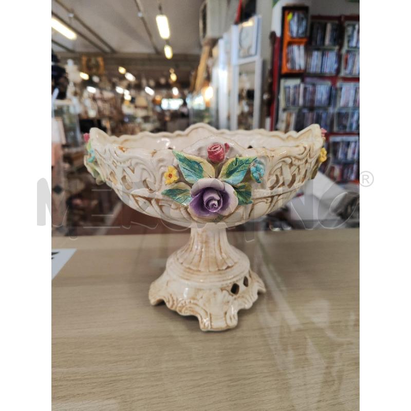 ALZATA CERAMICA TONDO FIORI | Mercatino dell'Usato Vinci - fraz. sovigliana 1