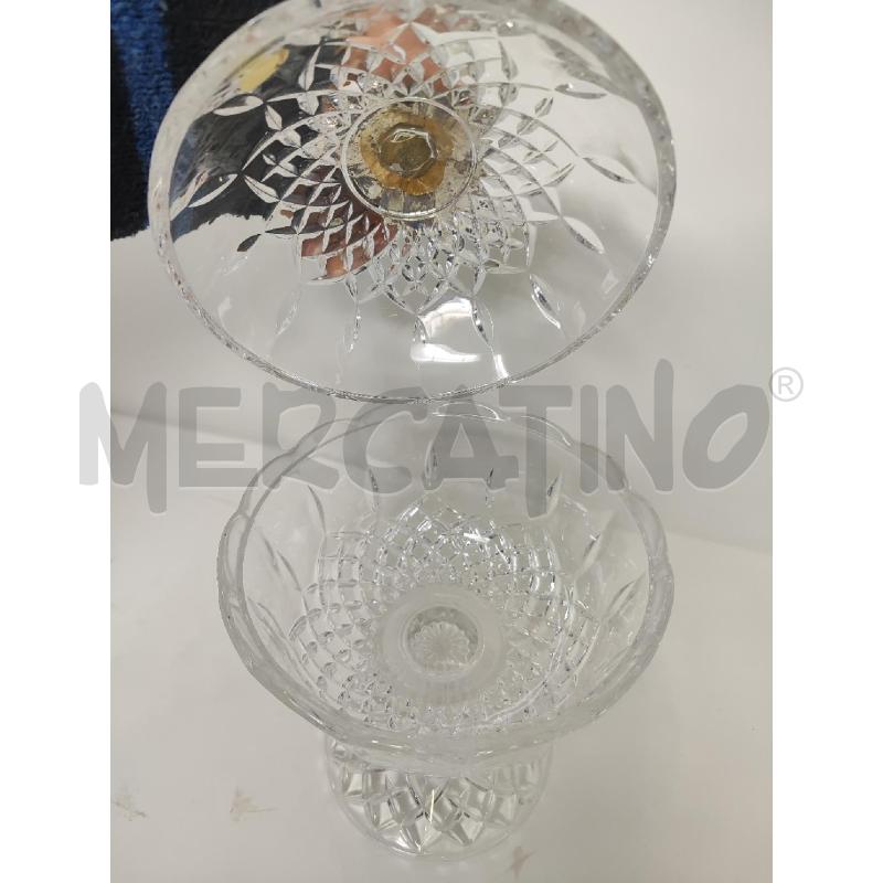 ALZATA CRISTALLO TAPPO FIORI ARGENTATI | Mercatino dell'Usato Vinci - fraz. sovigliana 3