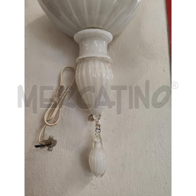 APPLIQUE 2 LUCI VETRO MURANO BIANCO  | Mercatino dell'Usato Vinci - fraz. sovigliana 4