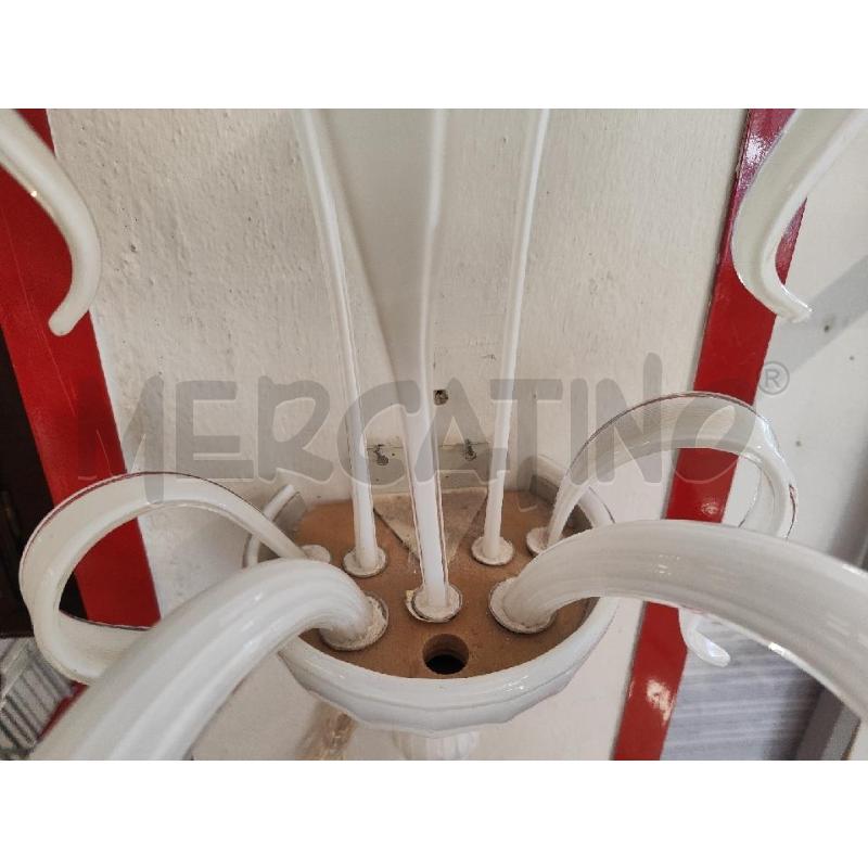 APPLIQUE 2 LUCI VETRO MURANO BIANCO  | Mercatino dell'Usato Vinci - fraz. sovigliana 5
