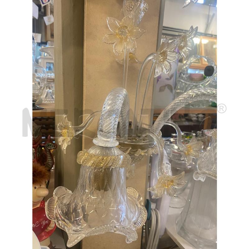APPLIQUE 2 LUCI VETRO MURANO FIORI | Mercatino dell'Usato Vinci - fraz. sovigliana 2