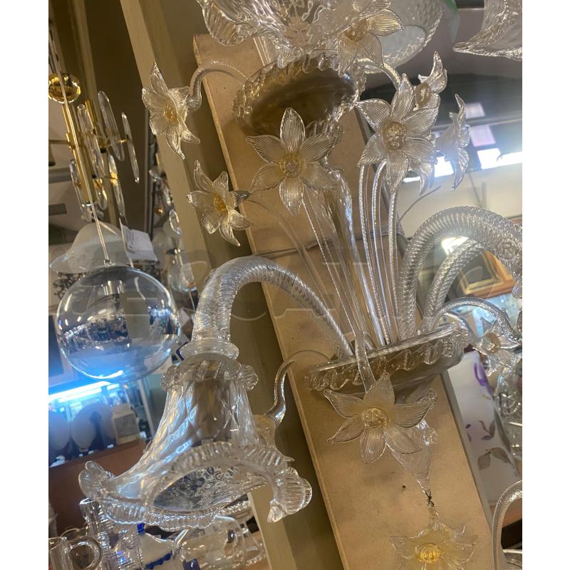 APPLIQUE 5 LUCI VETRO MURANO FIORI  | Mercatino dell'Usato Vinci - fraz. sovigliana 2