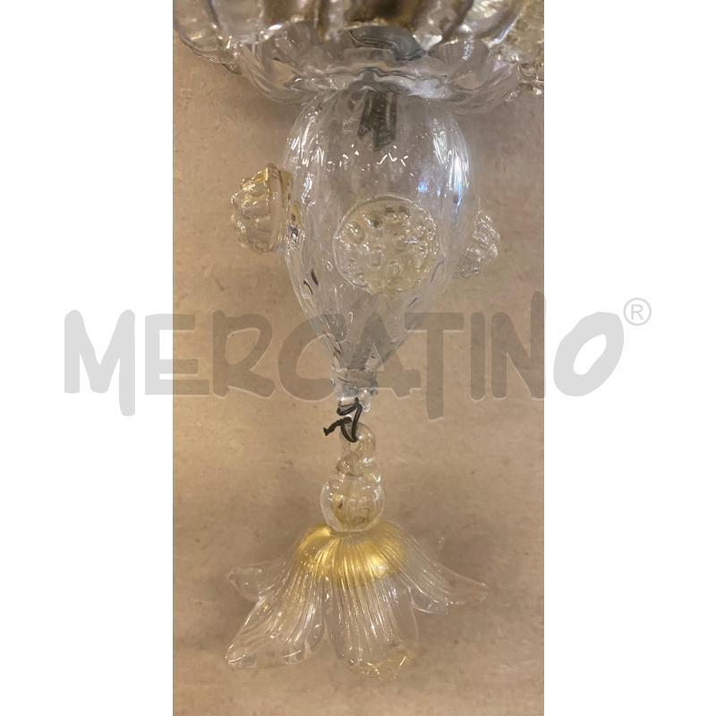 APPLIQUE 5 LUCI VETRO MURANO FIORI  | Mercatino dell'Usato Vinci - fraz. sovigliana 4