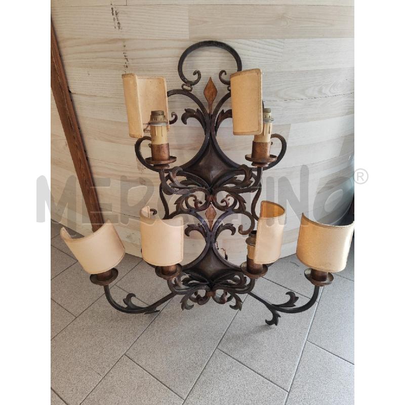APPLIQUE 6 LUCI METALLO CON VENTOLINE | Mercatino dell'Usato Vinci - fraz. sovigliana 1