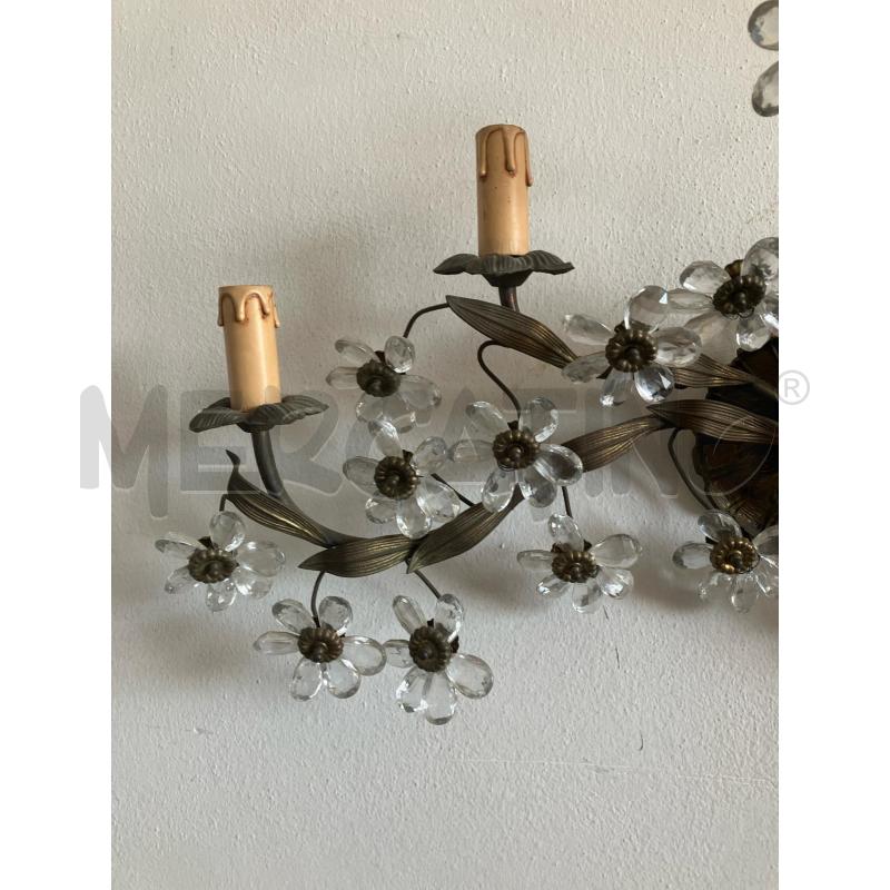 APPLIQUE FLOREALE PETALI VETRO 5 LUCI | Mercatino dell'Usato Vinci - fraz. sovigliana 3