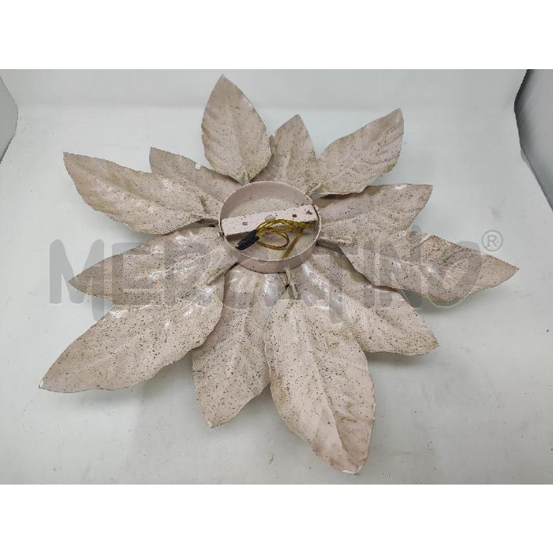 APPLIQUE G 3 LUCI FIORE METALLO ROSA | Mercatino dell'Usato Vinci - fraz. sovigliana 2
