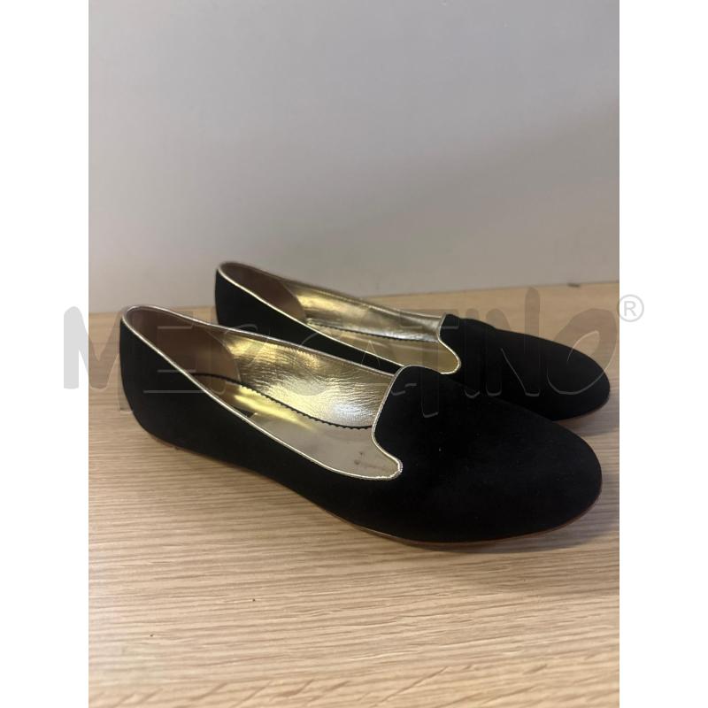BALLERINA TACCETTI SCAMOSCIATE NERE BORDO ORO N.37 | Mercatino dell'Usato Vinci - fraz. sovigliana 2