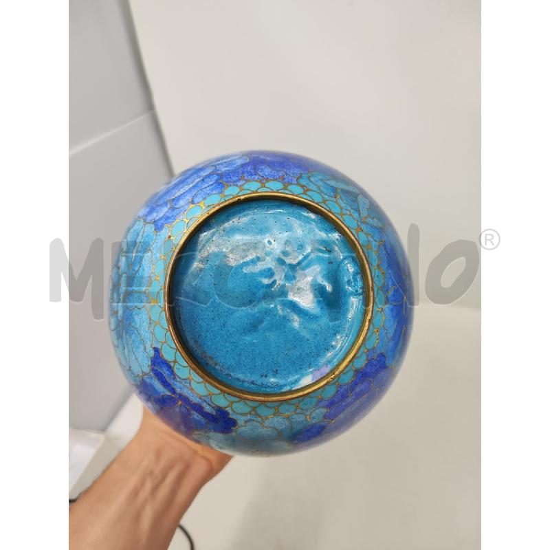 BARATTOLO CLOISONNE' BLU DECORO UCCELLO | Mercatino dell'Usato Vinci - fraz. sovigliana 5