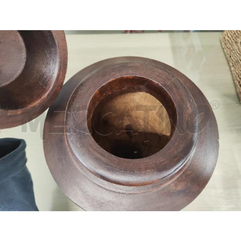 BARATTOLO LEGNO RIGATO CON TAPPO  | Mercatino dell'Usato Vinci - fraz. sovigliana 2