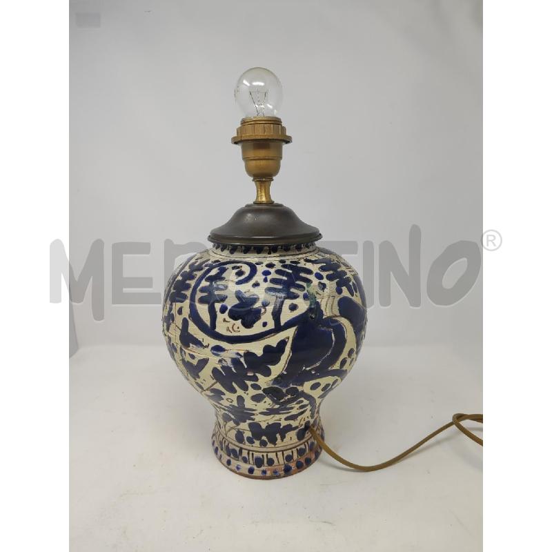 BASE LAMPADA CERAMICA EUGENIO TACCINI DECORO BLU | Mercatino dell'Usato Vinci - fraz. sovigliana 1