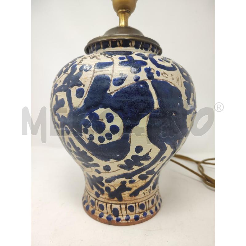 BASE LAMPADA CERAMICA EUGENIO TACCINI DECORO BLU | Mercatino dell'Usato Vinci - fraz. sovigliana 2