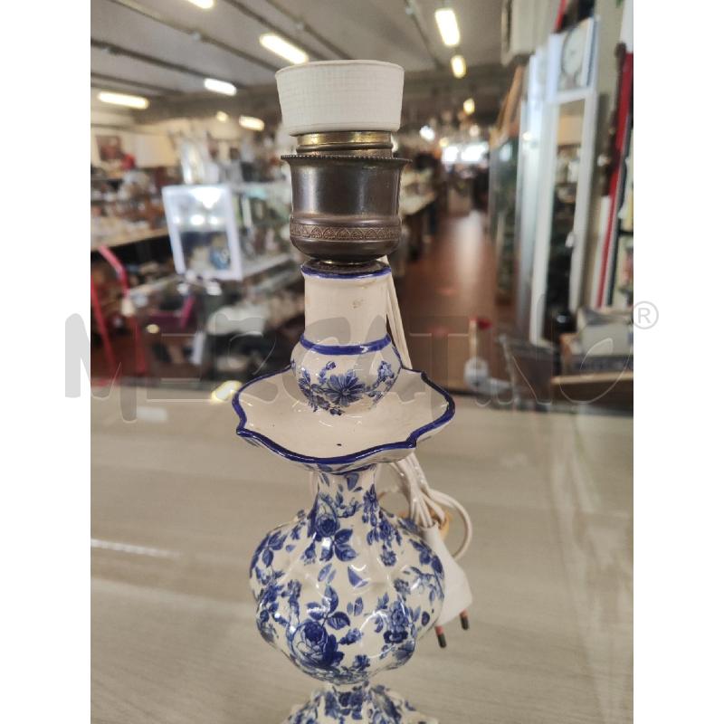 BASE LAMPADA CERAMICA FIORI BLU SICAS | Mercatino dell'Usato Vinci - fraz. sovigliana 4