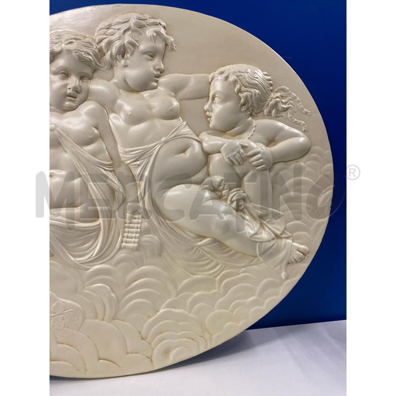 BASSORILIEVO OVALE GESSO 70X60 PUTTI NUOVO | Mercatino dell'Usato Vinci - fraz. sovigliana 3