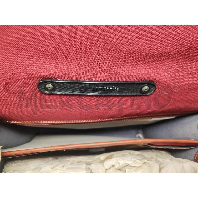 BORSA 24 ORE SAMSONITE TESSUTO BORDEAUX INSERTI PELLE  | Mercatino dell'Usato Vinci - fraz. sovigliana 3