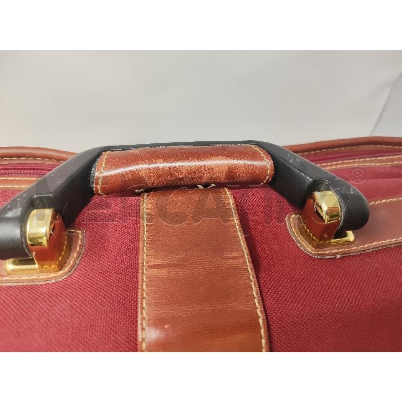 BORSA 24 ORE SAMSONITE TESSUTO BORDEAUX INSERTI PELLE  | Mercatino dell'Usato Vinci - fraz. sovigliana 4