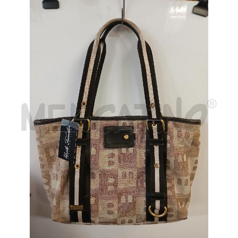 BORSA DONNA BALLY TESSUTO BEIGE QUADRI 2 MANICI ANGOLINI UN PO USURATI | Mercatino dell'Usato Vinci - fraz. sovigliana 1
