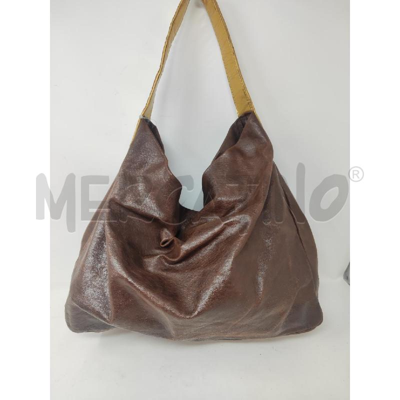 BORSA DONNA BRACCIALINI MARRONE TRACOLLA DORATA | Mercatino dell'Usato Vinci - fraz. sovigliana 2