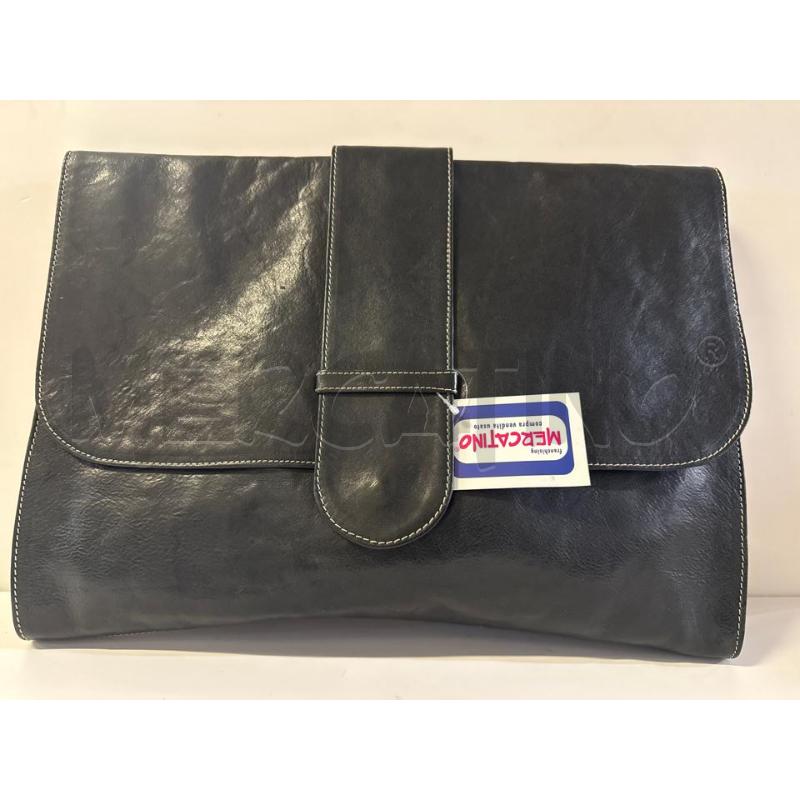 BORSA DONNA BUSTA PELLE BLU CUCITURE BIANCHE | Mercatino dell'Usato Vinci - fraz. sovigliana 1