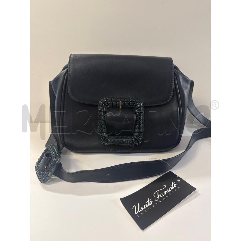 BORSA DONNA COCCINELLE PELLE BLU FIBBIA | Mercatino dell'Usato Vinci - fraz. sovigliana 1
