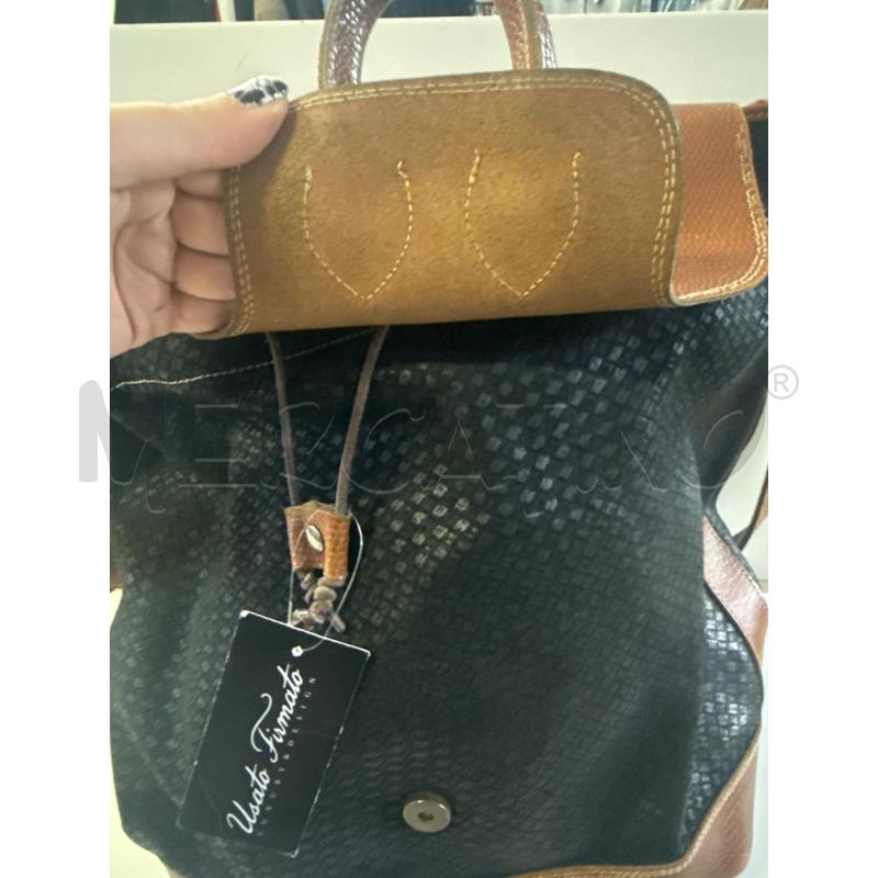 BORSA DONNA COCCINELLE SECCHIELLO PELLE NERA PATTA MARRONE VINTAGE  | Mercatino dell'Usato Vinci - fraz. sovigliana 2
