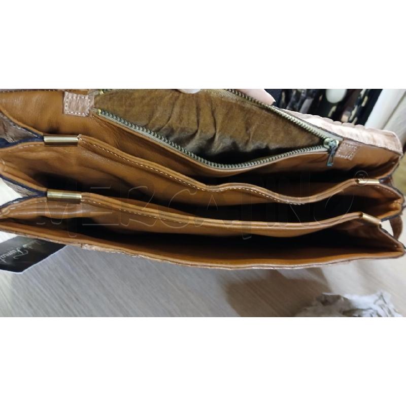 BORSA DONNA COCCODRILLO HEIDI MAURO NATURALE CON PATTA | Mercatino dell'Usato Vinci - fraz. sovigliana 4