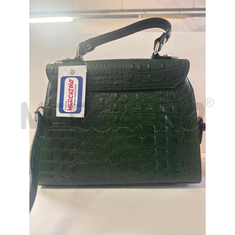 BORSA DONNA COCCODRILLO VERDE CHIUSURA DORATA  | Mercatino dell'Usato Vinci - fraz. sovigliana 3