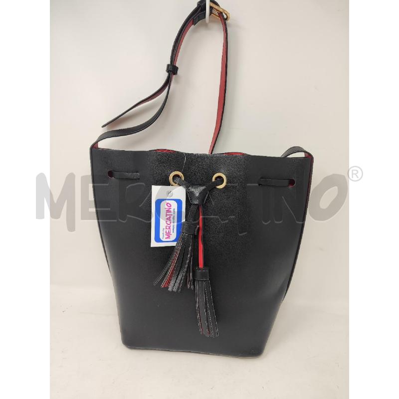 BORSA DONNA EVEN & EDO SECCHIELLO PELLE NERO INTERNO ROSSO | Mercatino dell'Usato Vinci - fraz. sovigliana 1
